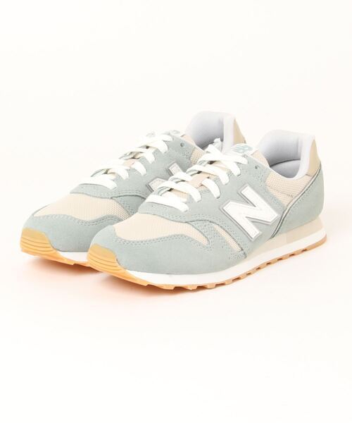 「New Balance」 ローカットスニーカー 24.0cm ライトグリーン レディース_画像1