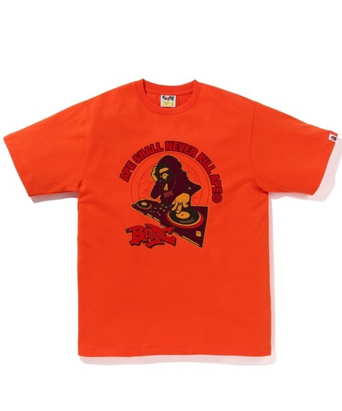 「A BATHING APE」 半袖Tシャツ SMALL オレンジ メンズ_画像1