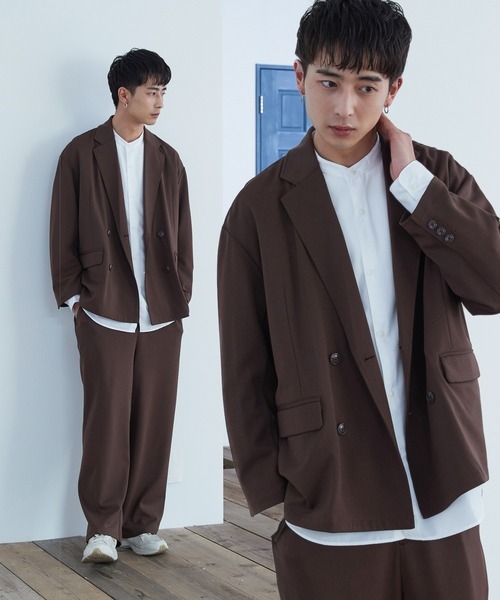 「Loungewear tokyo」 セットアップ X-LARGE ダークブラウン メンズ_画像1