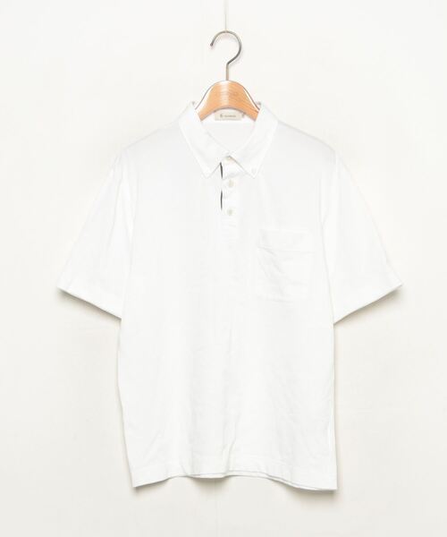 「CB CRESTBRIDGE」 半袖ポロシャツ M オフホワイト メンズ_画像1