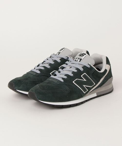 「New Balance」 ローカットスニーカー 24cm グリーン レディース_画像1