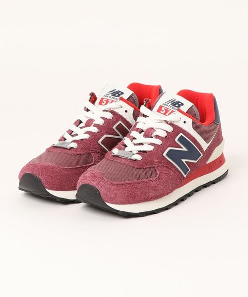 「New Balance」 ローカットスニーカー 22.5cm レッド メンズ_画像1