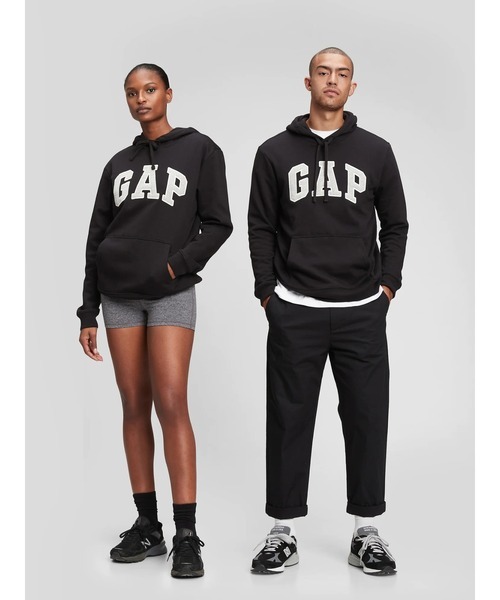 「GAP」 プルオーバーパーカー X-SMALL ブラック メンズ_画像1