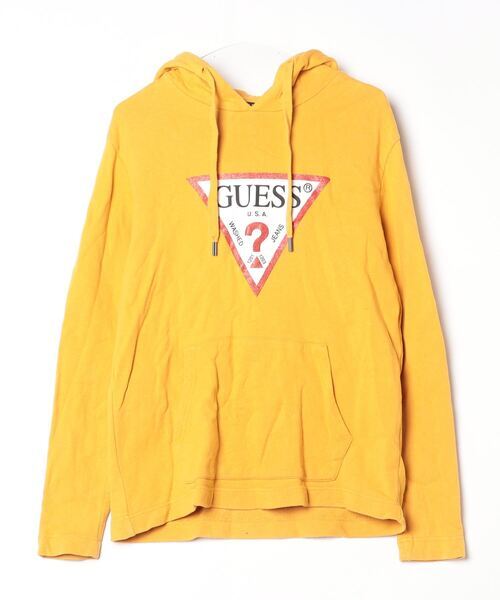 「Guess」 プルオーバーパーカー MEDIUM マスタード メンズ_画像1