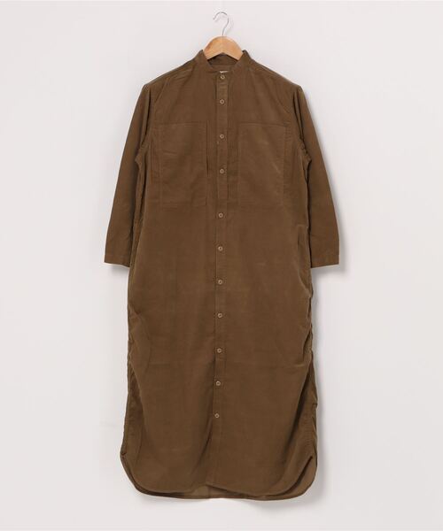 「BEAMS BOY」 長袖ワンピース ONE SIZE ライトブラウン レディース_画像1