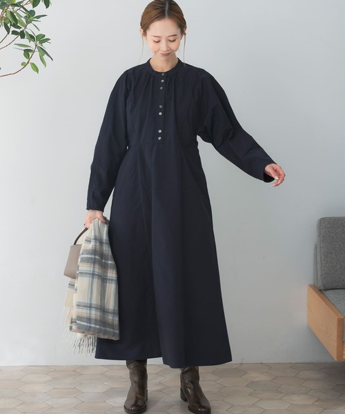 「URBAN RESEARCH ROSSO WOMEN」 長袖ワンピース FREE ネイビー レディース_画像1