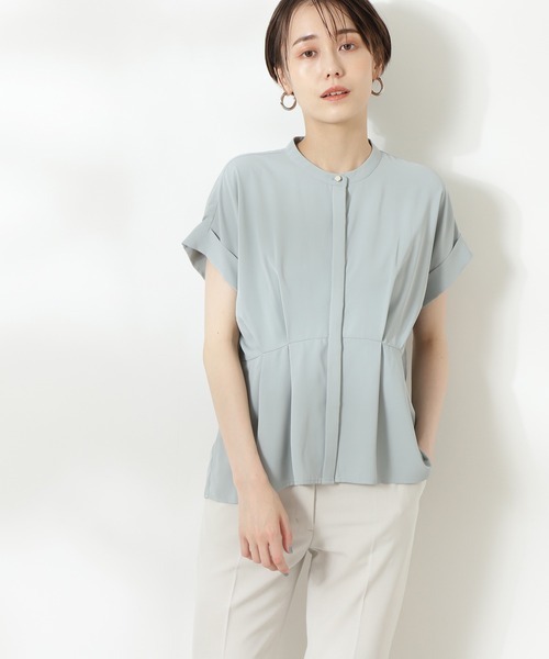 「N.（N. Natural Beauty Basic）」 半袖ブラウス MEDIUM ブルー レディース_画像1