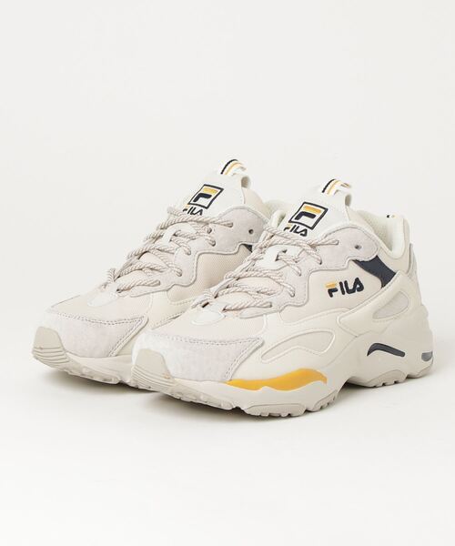 「FILA」 ローカットスニーカー 24.5cm イエロー メンズ_画像1