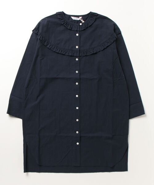 「fennica」 「homspun」長袖チュニック ONE SIZE ネイビー レディースの画像1