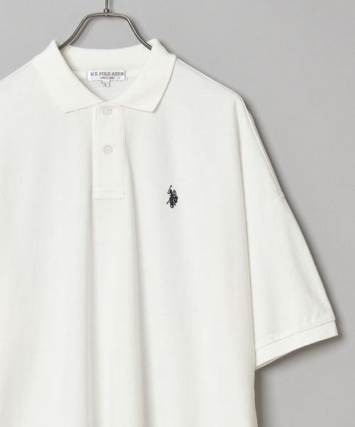 「U.S. POLO ASSN.」 半袖ポロシャツ X-LARGE ホワイト メンズ_画像1