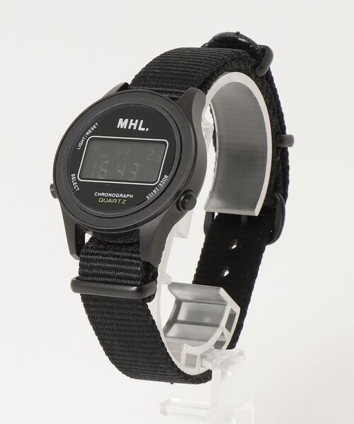 「MHL.」 デジタル腕時計 FREE ブラック レディース_画像1