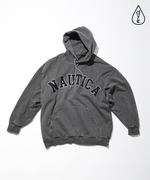 「NAUTICA」 プルオーバーパーカー SMALL チャコールグレー メンズ_画像1