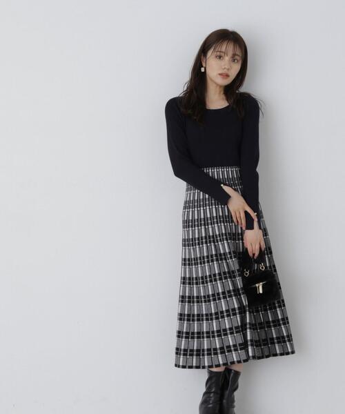 「PROPORTION BODY DRESSING」 ドッキングワンピース SMALL ブラック レディース_画像1