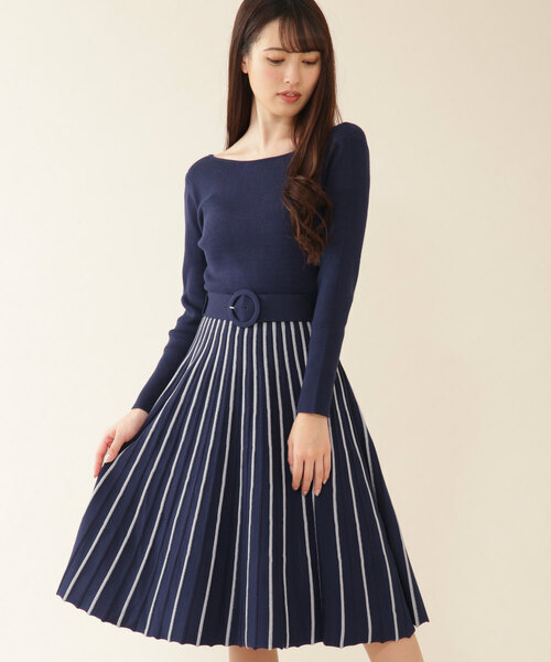 「JILL by JILL STUART」 ニットワンピース FREE ブルー レディース_画像1