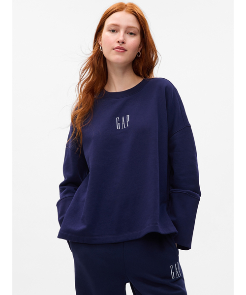 「GAP」 スウェットカットソー XX-SMALL ネイビー レディース_画像1