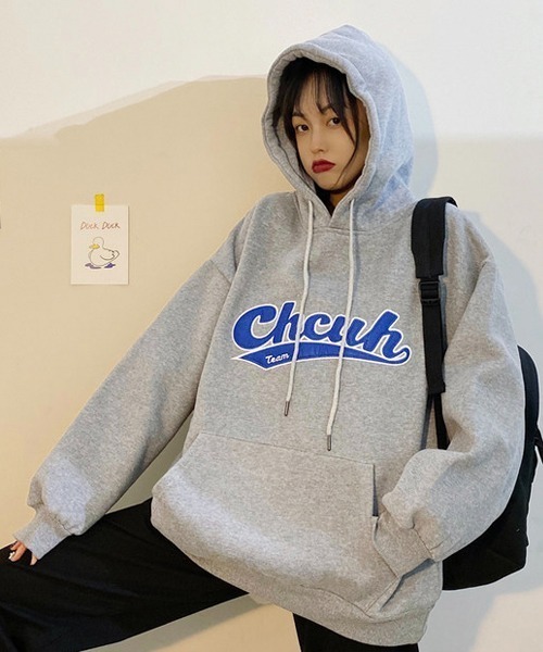 「Chaco closet」 「inolve」プルオーバーパーカー X-LARGE グレー レディース_画像1