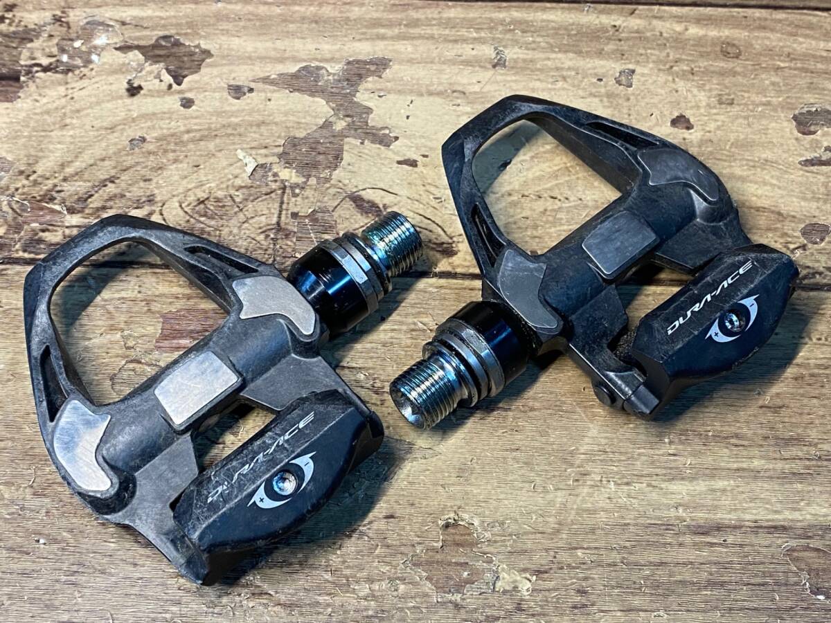 HR087 シマノ SHIMANO デュラエース DURA-ACE RD-R9100 SPD-SL ビンディングペダル 軸回転良好 がり傷あり
