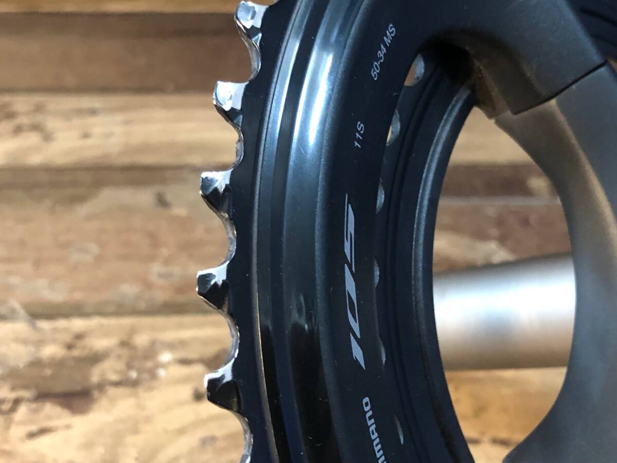 HU651 シマノ SHIMANO 105 FC-R7000 クランクセット 50/34T 172.5mm_画像4