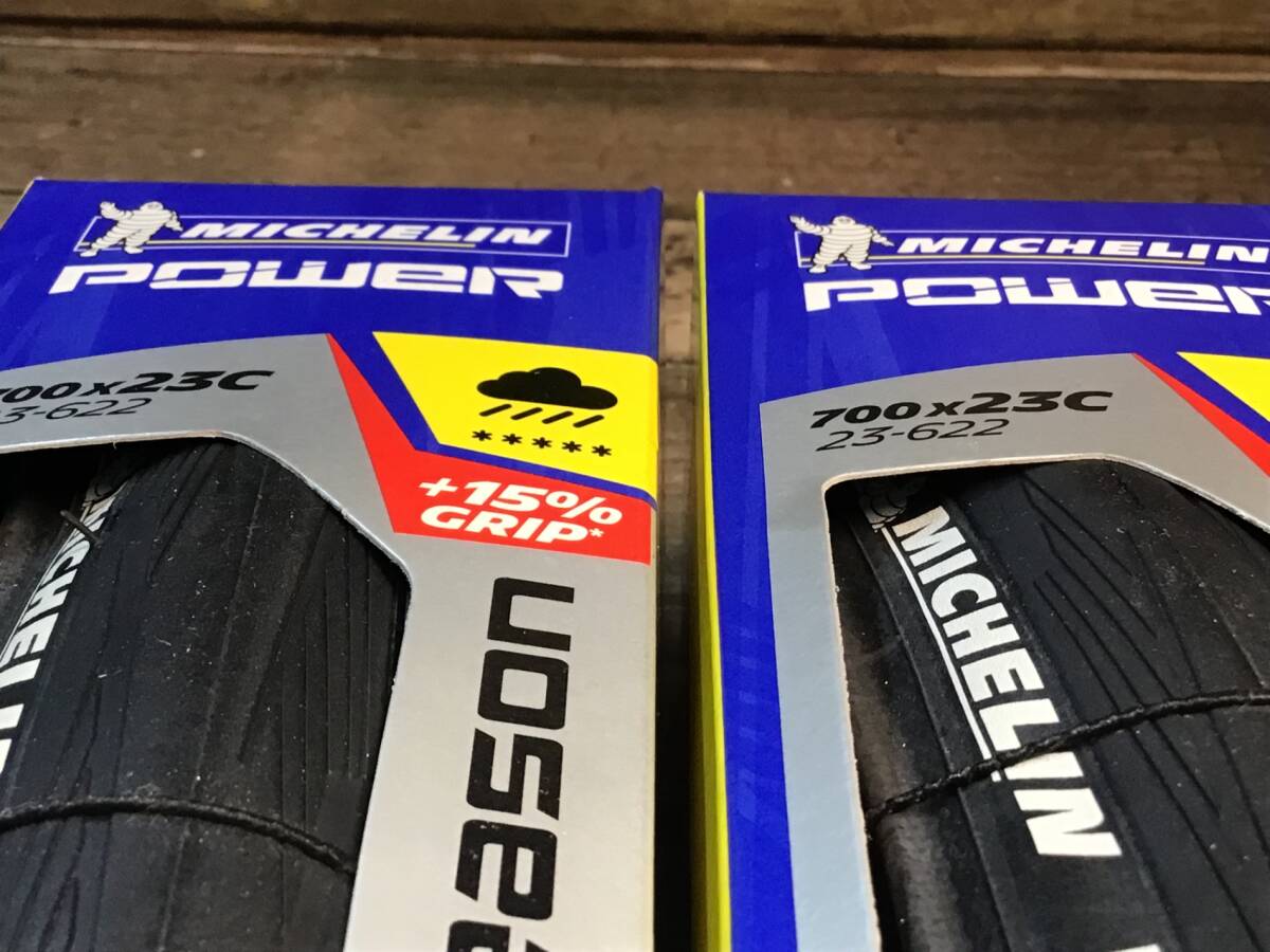 HS584 ミシュラン MICHELIN POWER ALL SEASON タイヤ 700×23C 2個セット ※新品・未使用_画像6