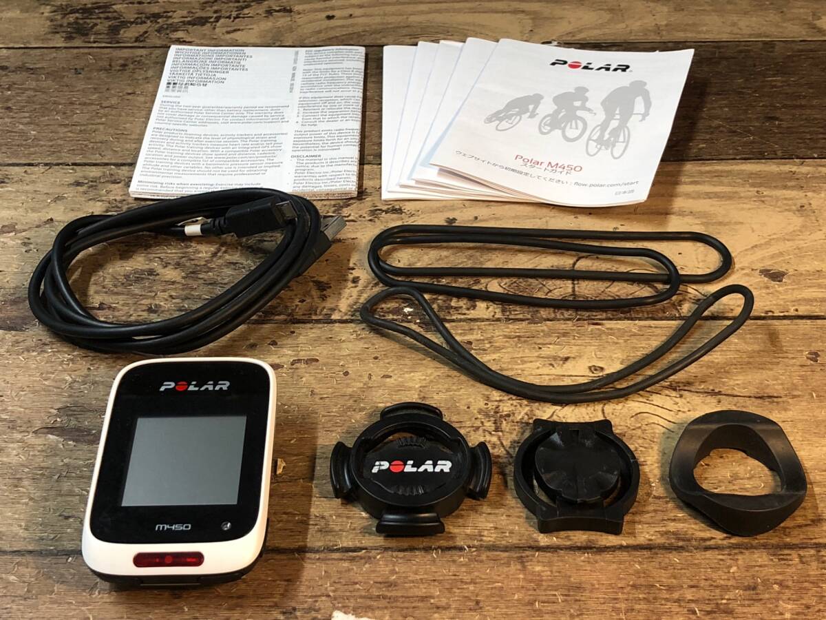 HQ444 ポラール POLAR M450 GPS サイクルコンピューター 動作確認済の画像1