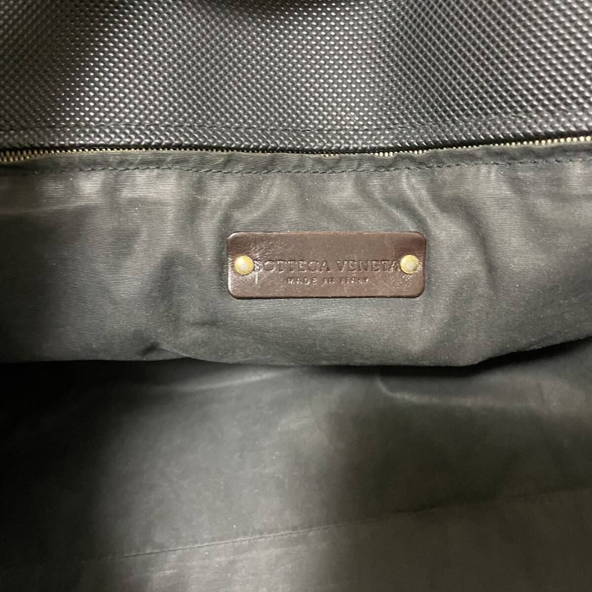 1円【最高峰】BOTTEGA VENETA ボッテガヴェネタ マルコポーロ トートバッグ ビジネスバッグ 肩掛け A4収納 メンズ PVC×レザー ブラック黒の画像9