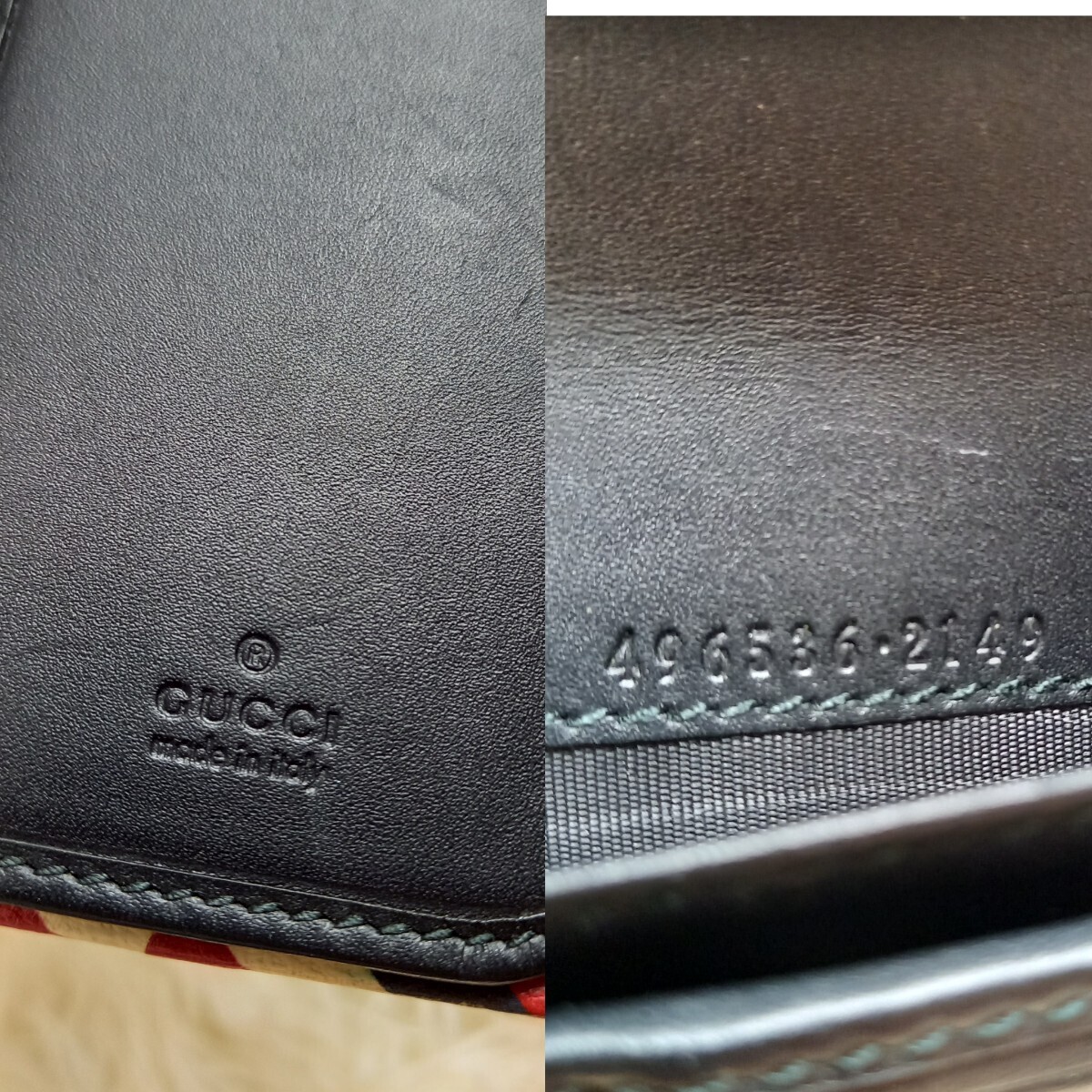 1円～【入手困難■限定モデル】GUCCI グッチ 長財布 パッチワーク UFO ワッペン シマレザー gg GG柄 マイクロシマ メンズ ナイトクーリエ_画像9