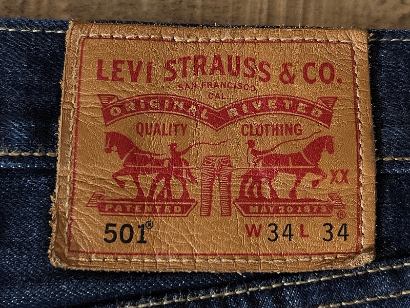 G② # Levi\'s Levi's 00501-1484 501 regular strut button fly one woshu small e Denim pants jeans W34
