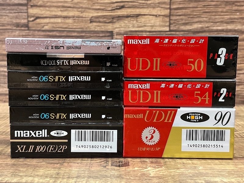 送無 G② 貴重 新品 未開封 maxell マクセル カセットテープ USⅡ UDⅡ XLI-S XLⅡ-S 50分 54分 70分 90分 100分 合計 15本セット ハイポジの画像4