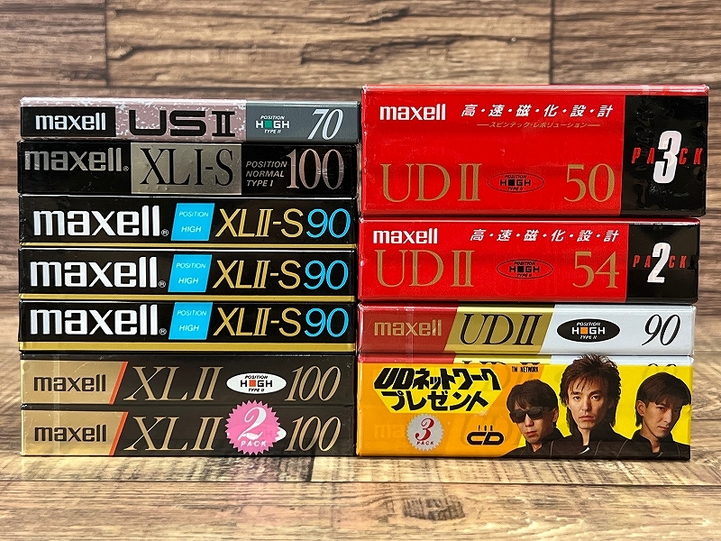 送無 G② 貴重 新品 未開封 maxell マクセル カセットテープ USⅡ UDⅡ XLI-S XLⅡ-S 50分 54分 70分 90分 100分 合計 15本セット ハイポジの画像2