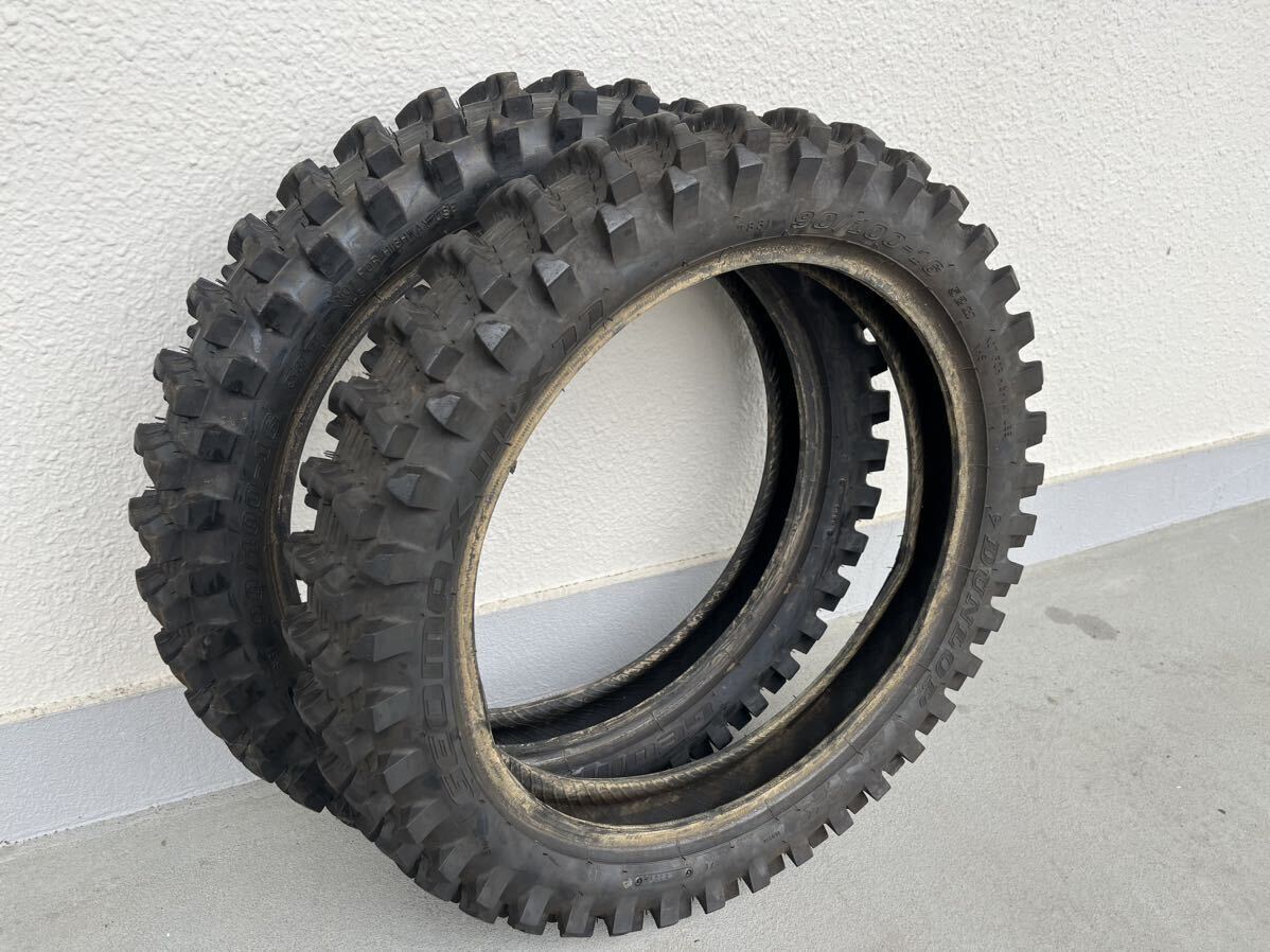 【中古】16インチオフロードタイヤ DUNLOP GEOMAX MX11 サイズ90/100-16_画像1