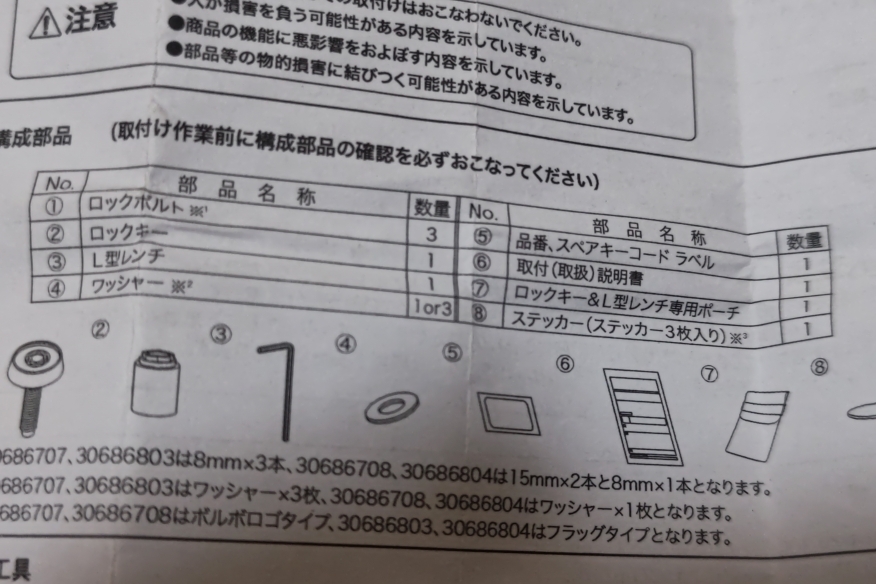 未使用 volvo ボルボ 純正 ナンバー ボルト フラッグ付き 30686804 送料無料 マックガードの画像5