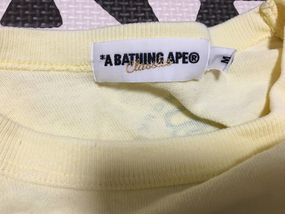 ☆A BATHING APE/アベイシングエイプ Tシャツ サイズM 日本製 送料レターパックライト370円の画像7