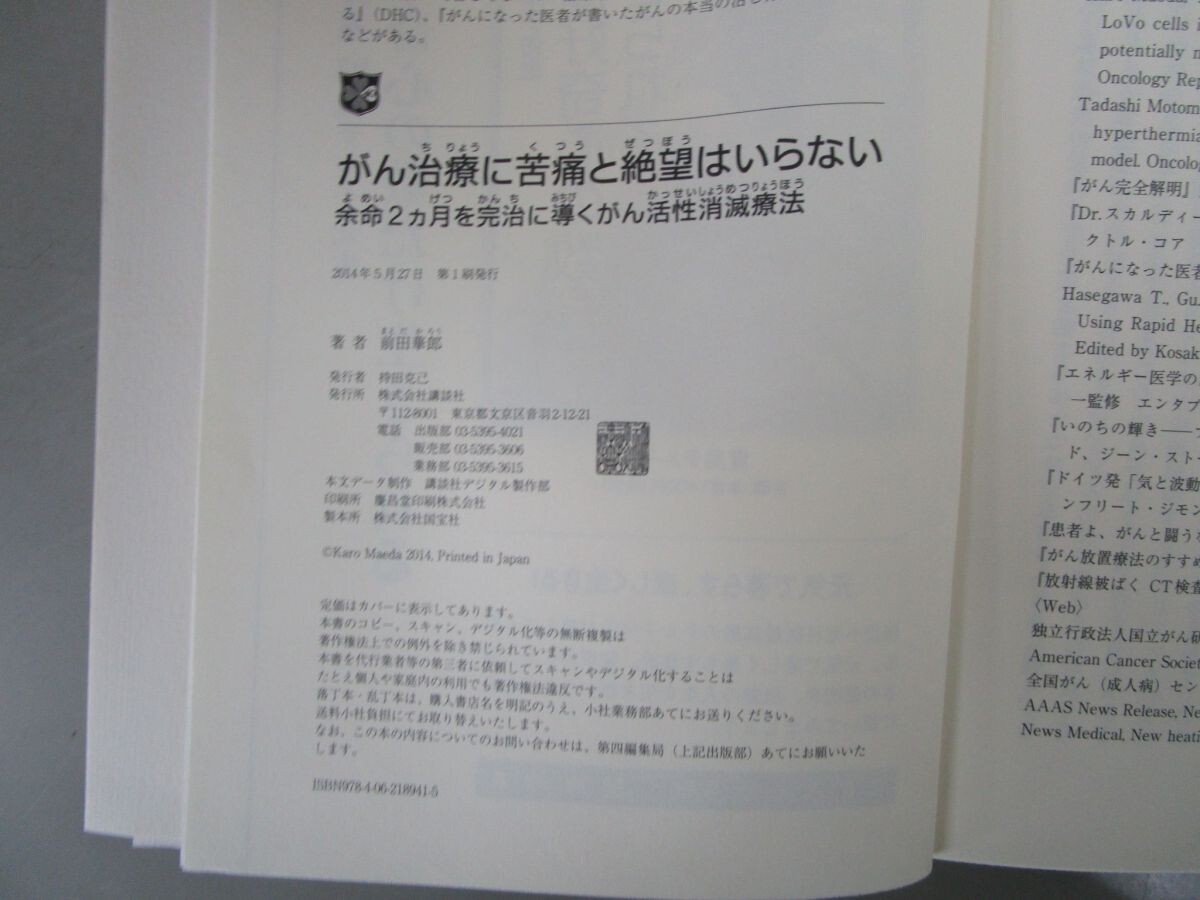 がん治療に苦痛と絶望はいらない 余命2ヵ月を完治に導くがん活性消滅療法 no0605 D-1_画像2