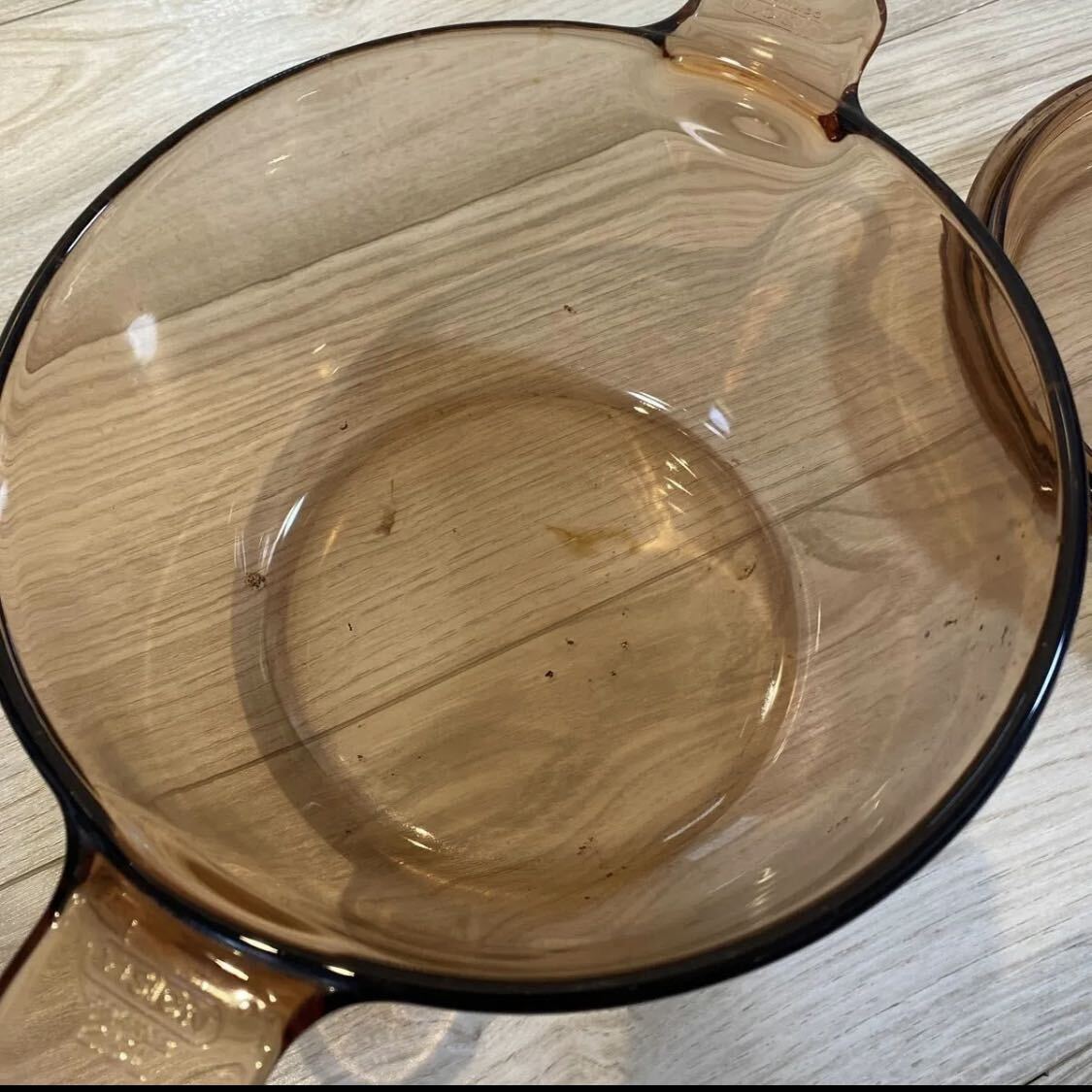 ビジョン 両手鍋 2.5L〜2.8L アンバー VISION 食器 ガラス 両手鍋 耐熱ガラスの画像3