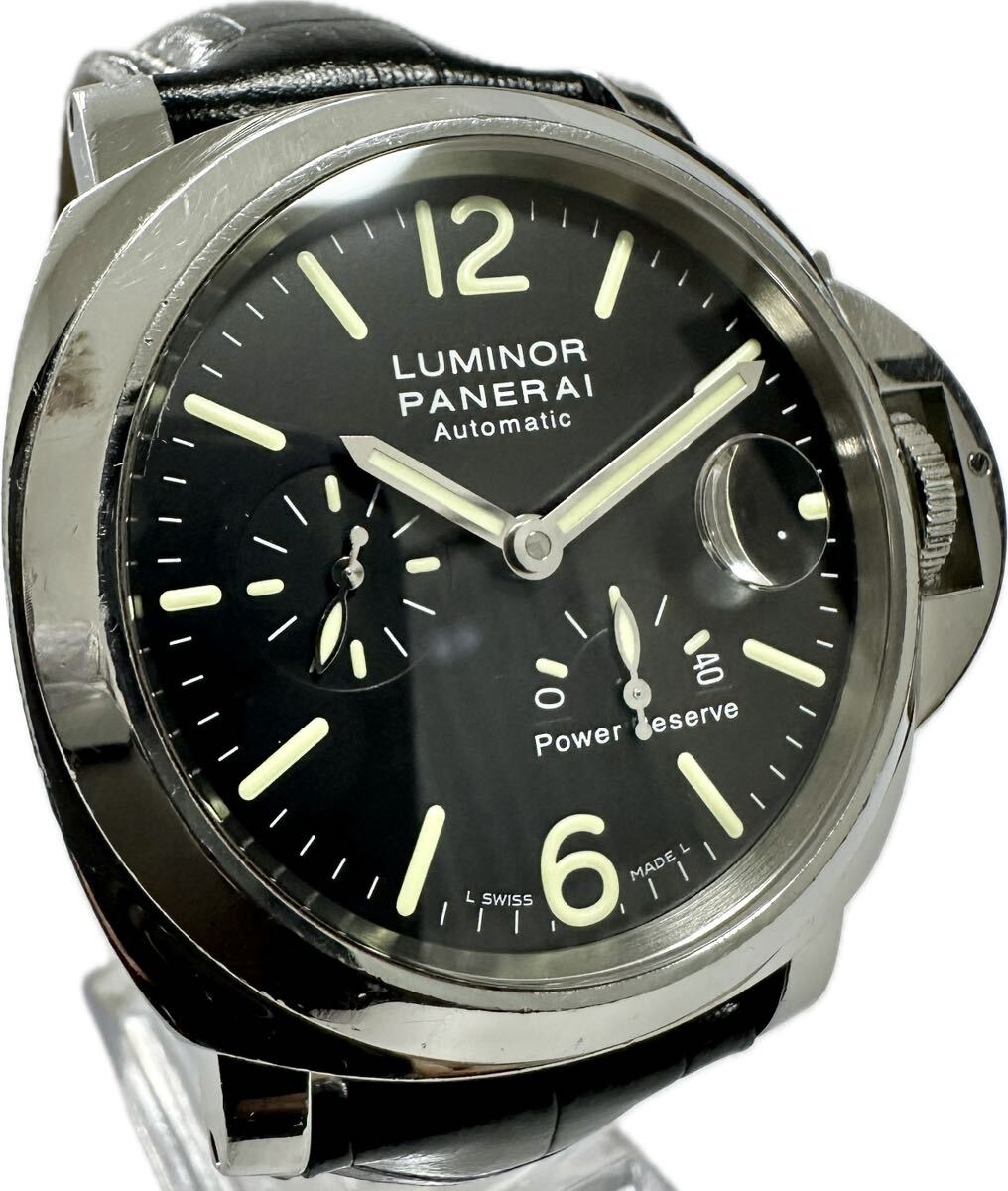 1円〜 Y 国際保証書付き OFFICINE PANERAI パネライ ルミノール OP6762 パワーリザーブ メンズ AT 付属品 箱 純正ベルト 時計 622678689