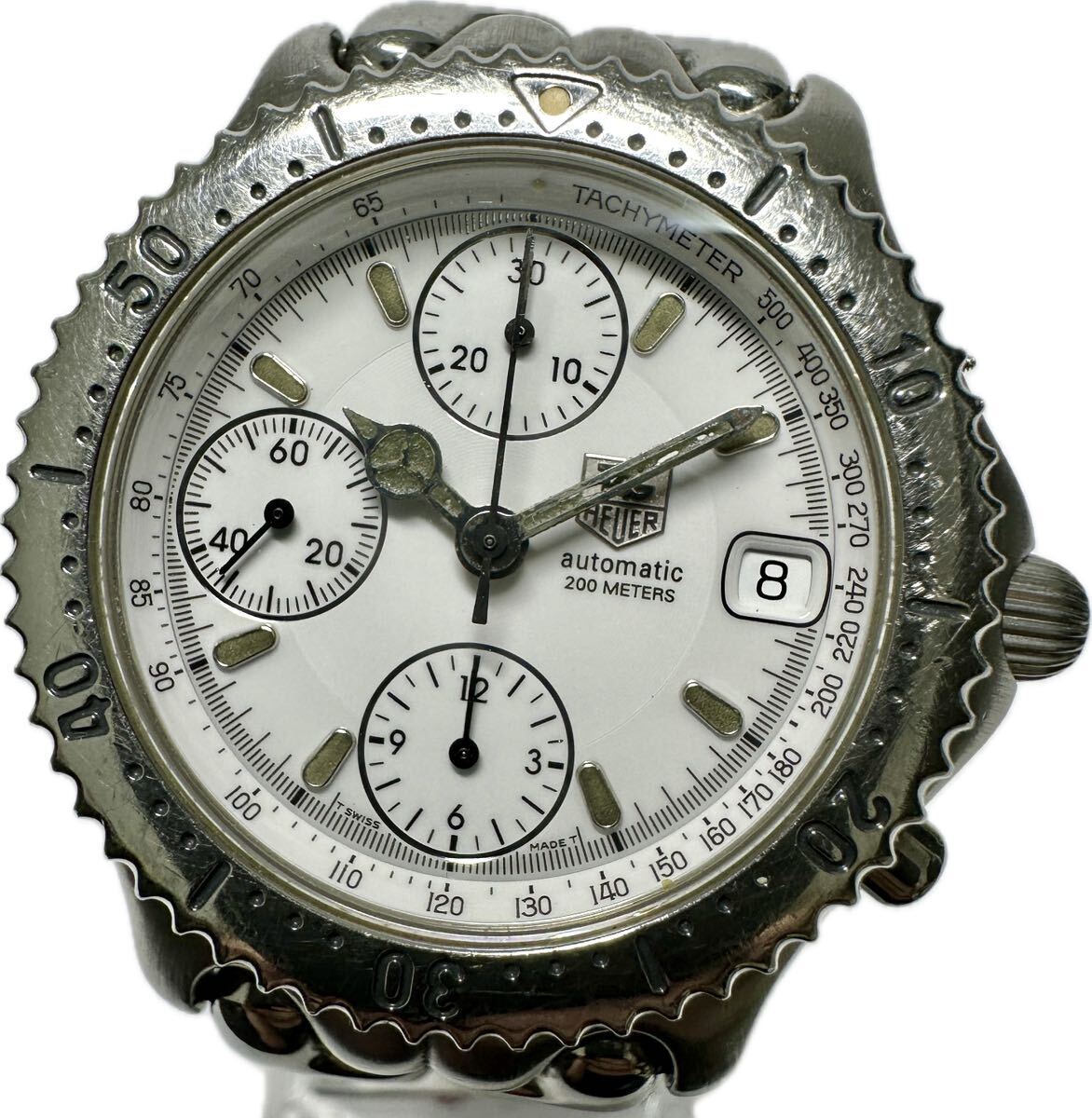 1 jpy ~ Y rare TAG Heuer cell chronograph CG2110-R0 Large size men's self-winding watch Date antique Junk clock 62240472