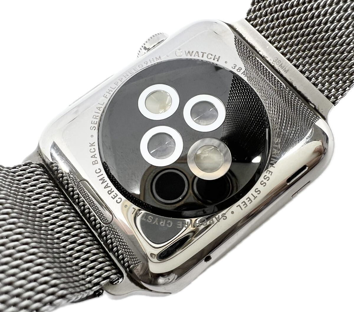 1円〜 H Apple Watch アップルウォッチ 初代 第1世代 38mm 316L スマートウォッチ メンズ レディース 充電式 ジャンク 時計 9213947_画像8