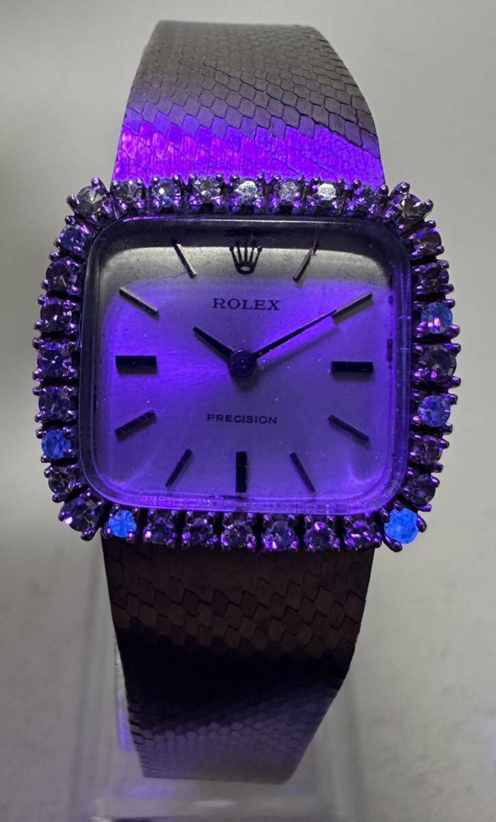 1 jpy ~ Y rare ROLEX Rolex Precision diamond bezel weight 37.5g lady's hand winding antique clock 622388997