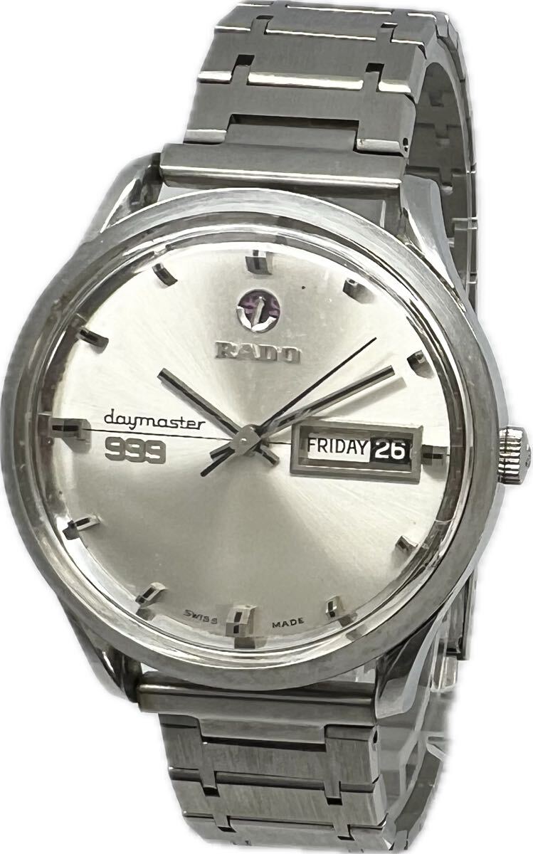 1 иен ~ H RADO Rado tei тормозные колодки 999 11778/1 мужской самозаводящиеся часы дата античный Vintage часы 62250799