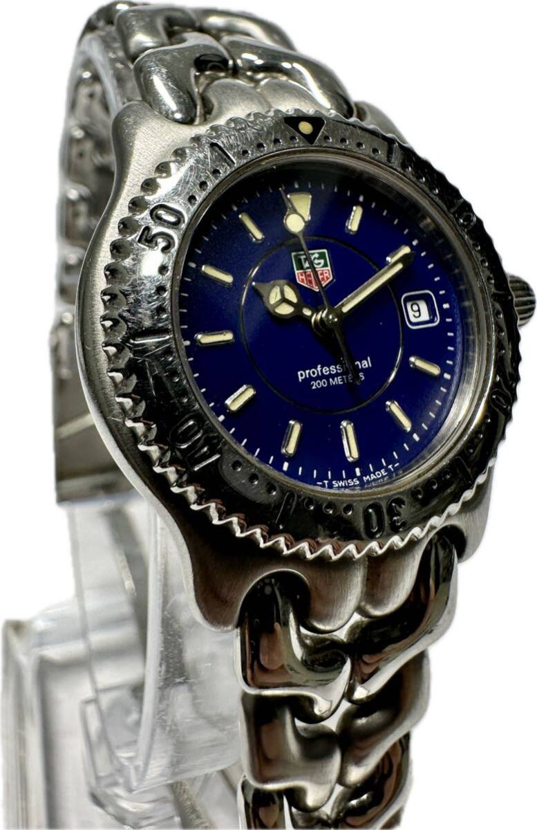 1 jpy ~ Y international written guarantee attaching . TAG Heuer cell WG131A blue dial lady's quartz Date antique accessory koma clock 62245979
