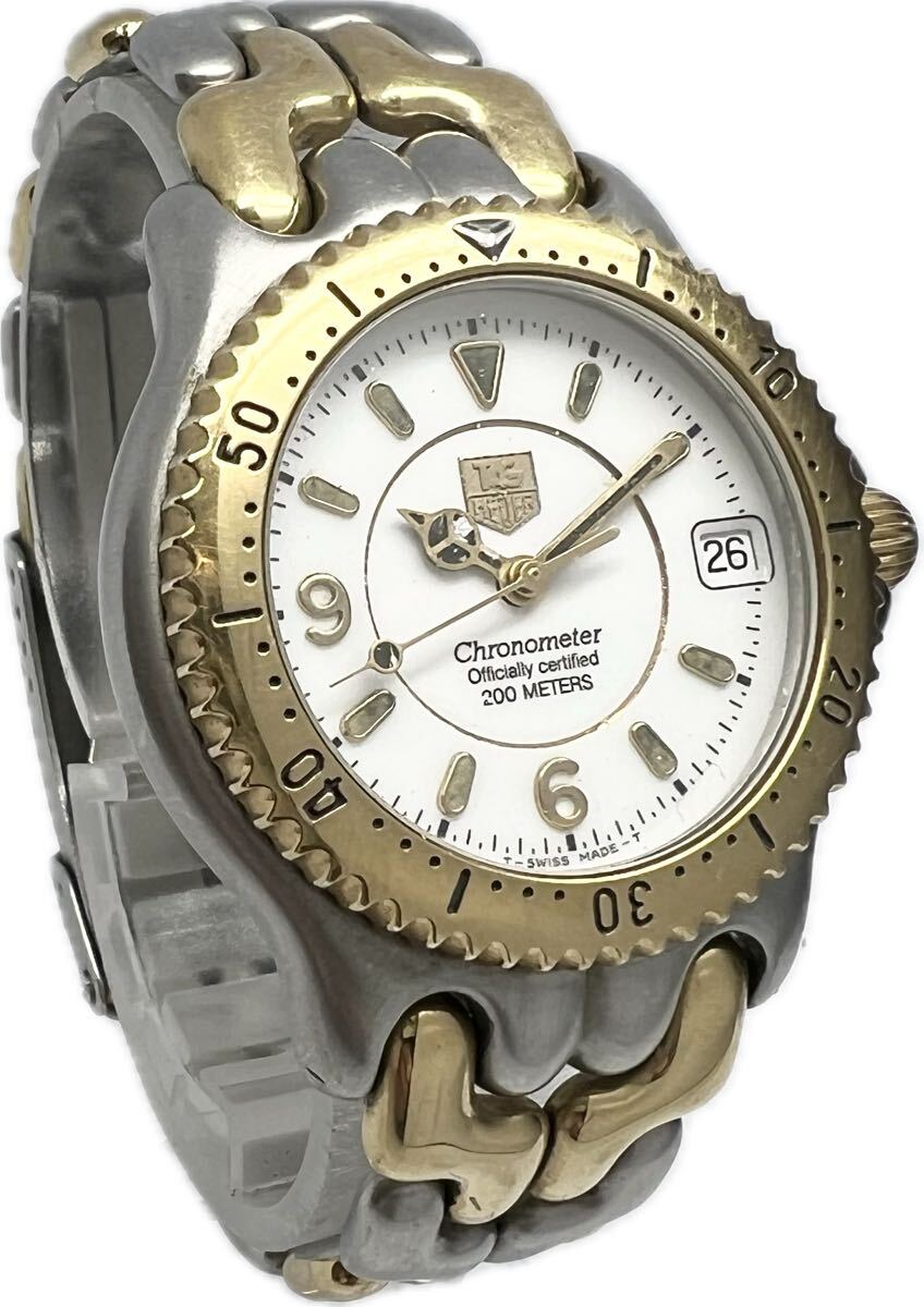 1 jpy ~ H TAG Heuer cell Chrono meter WG5220-P0 men's self-winding watch Date antique Vintage Junk clock 62247884