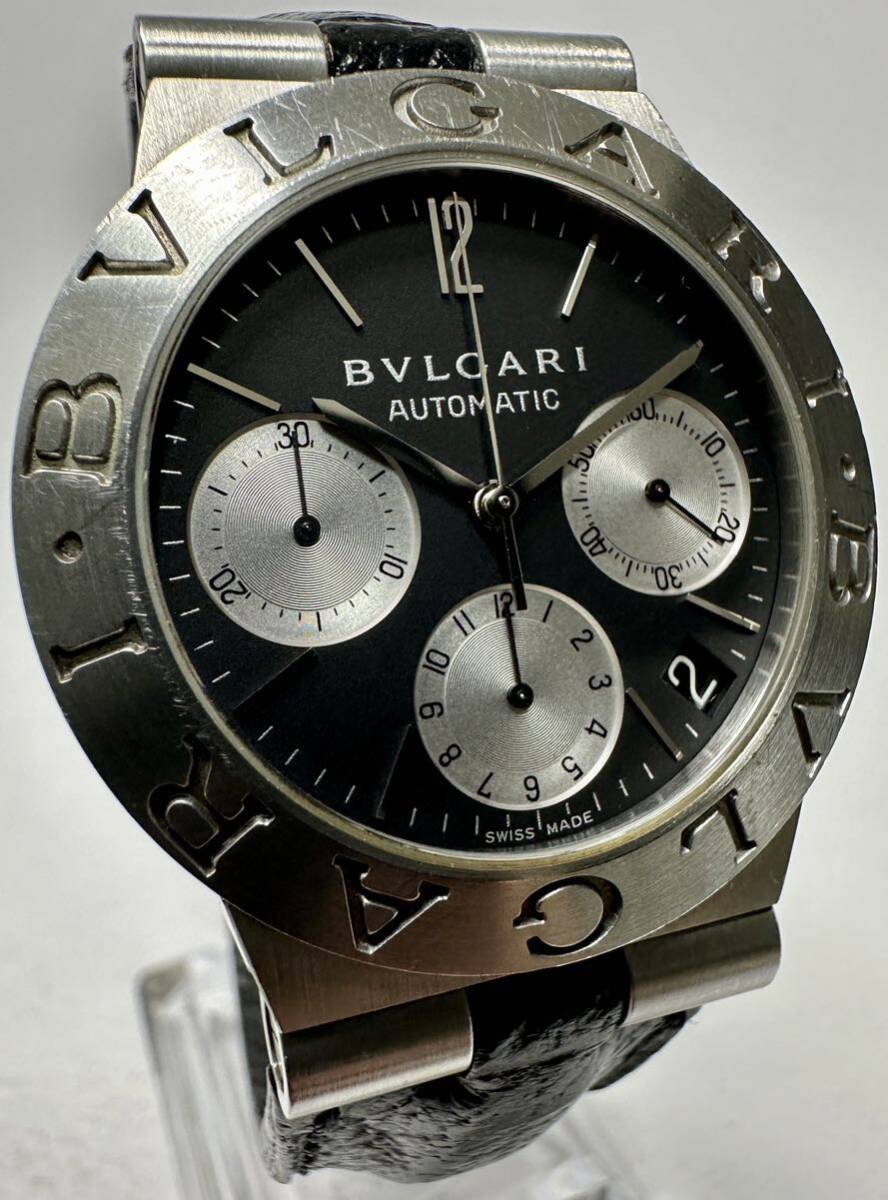 1円〜 Y BVLGARI ブルガリ ディアゴノ スポーツ クロノグラフ CH35S メンズ 自動巻き デイト アンティーク 時計 62263331_画像3