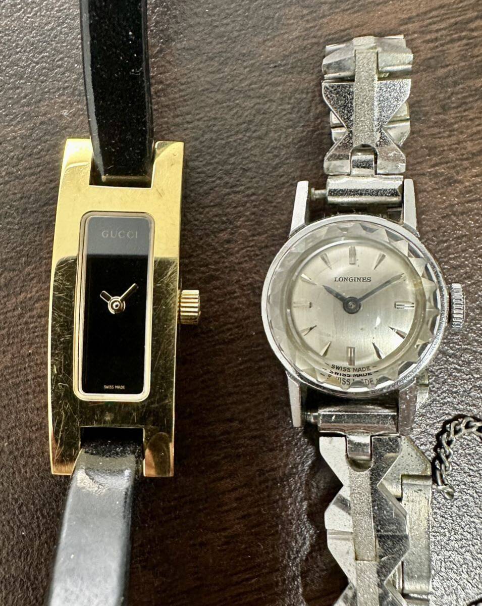 1 иен ~ Y гора суммировать 11 шт. комплект GUCCI Gucci Longines браслет часы мужской женский античный Vintage Junk часы A1