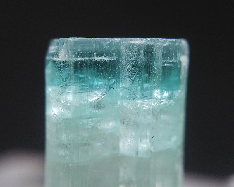 ブルーグリーン×カラーレス バイカラー トルマリン 電気石 標本 結晶 原石 約4.10ct アフガニスタン・Peach鉱山産 13の画像5