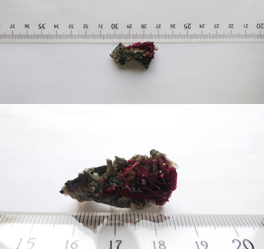 クラスター エリスライト＆クォーツ コバルト華 水晶 石英 標本 結晶 原石 約22ct モロッコ産 5の画像10