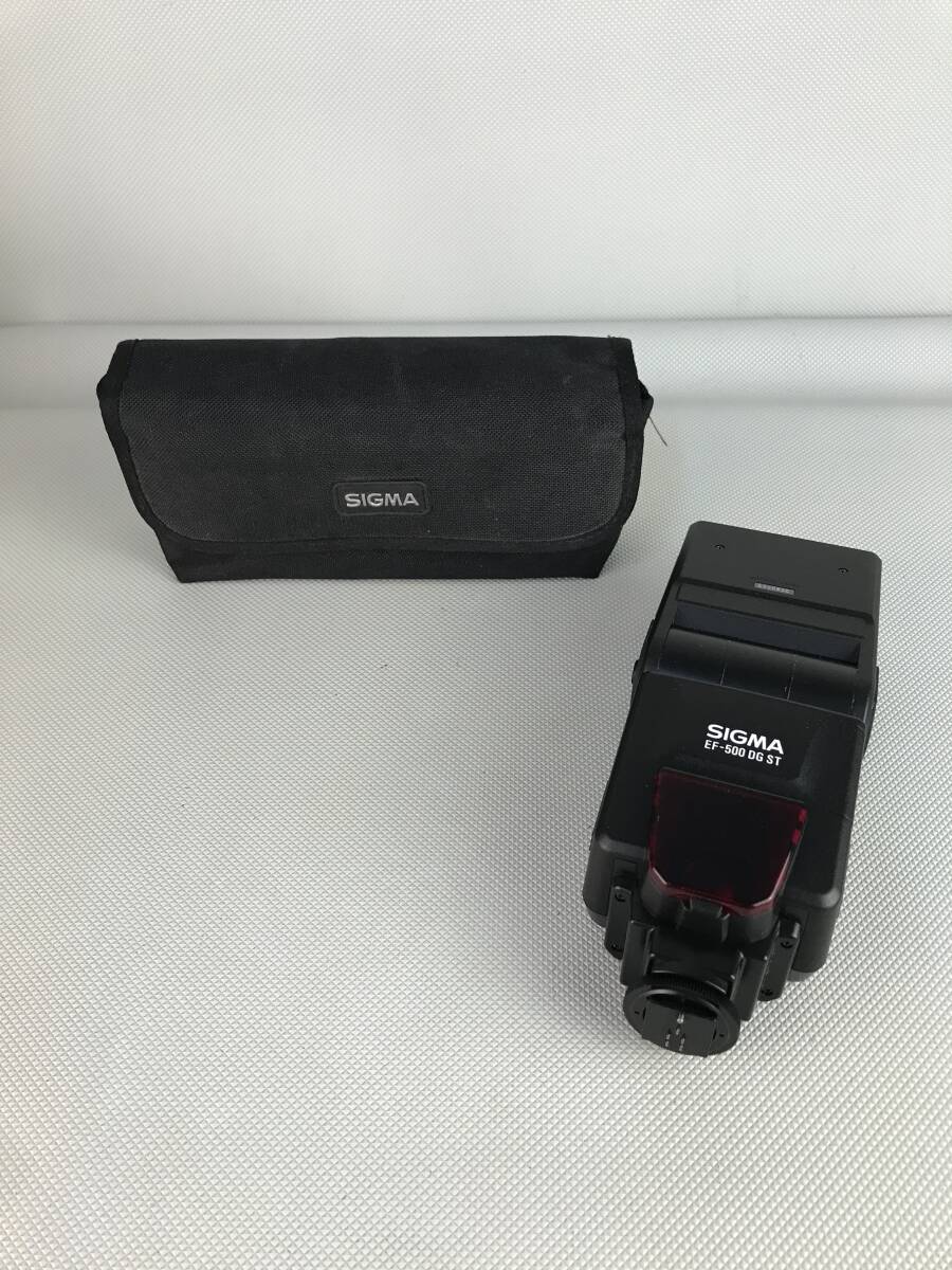 A10455○SIGMA シグマ フラッシュ ストロボ スピードライト EF-500 DG ST ケース付 通電OK 240426_画像1