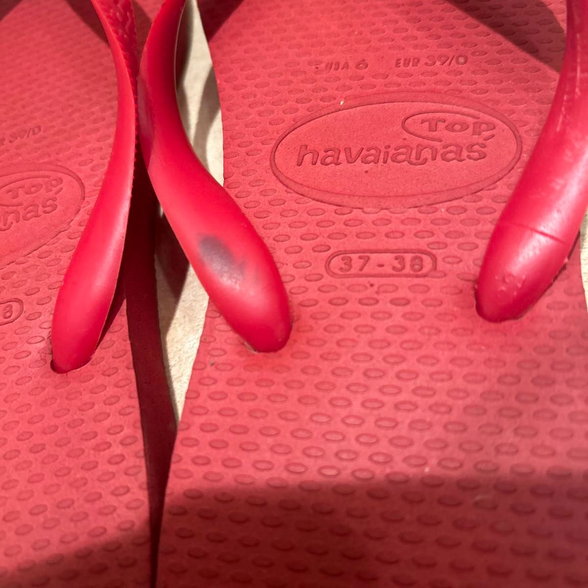 havaianas ハワイアナス ビーチサンダル ビーサン レッド　37-38