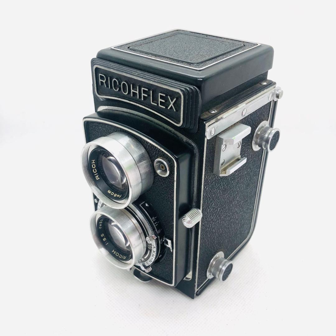 【C4668】RICOHFLEX / RIKEN 二眼レフカメラ リコーフレックス リケン 昭和レトロ インテリア 小物 小道具の画像1