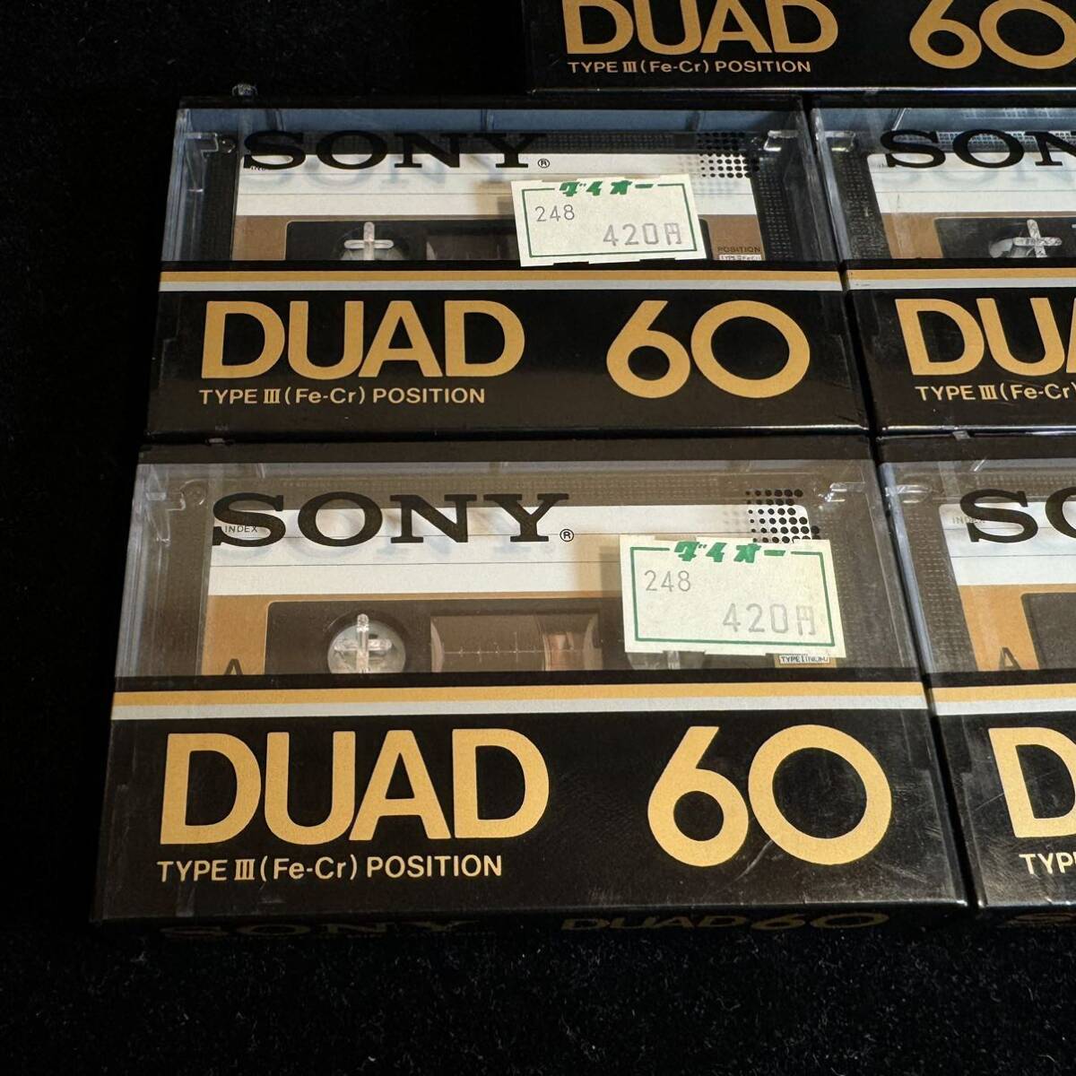 未使用 SONY DUAD 60 カセットテープ 5本セット 大量 まとめ TYPE III (Fe-Cr) Position 未開封 デッドストック type3の画像2