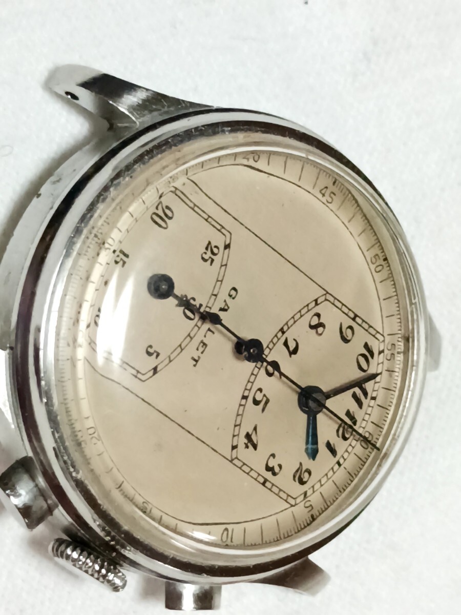 アンティーク Gallet MULTICHRON REGULATOR Chronograph 40年代 Venus 140 ギャレット マルチクロン レギュレーター クロノグラフ 手巻きの画像7